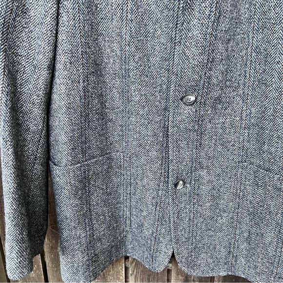Pendleton Men’s 100% Virgin Wool Gray & Black Tweed Blazer Sz M - Picture 6 of 16